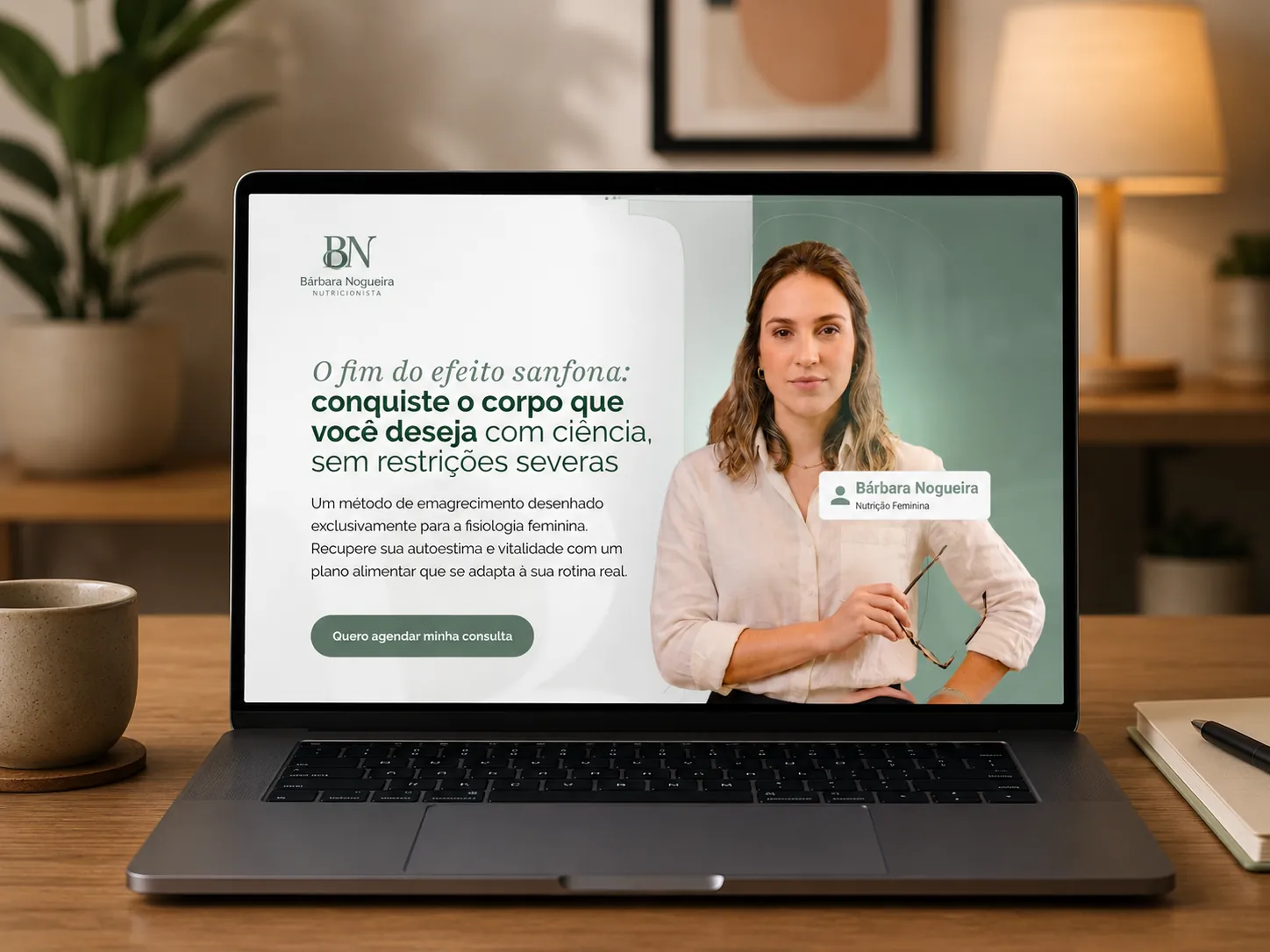 Landing page da nutricionista Bárbara Nogueira | FliperArtz
